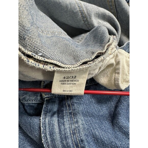 Polo Ralph Lauren Hampton Straight Jeans Mens 42x32 Blue Denim 100% Cotton - Picture 5 of 10